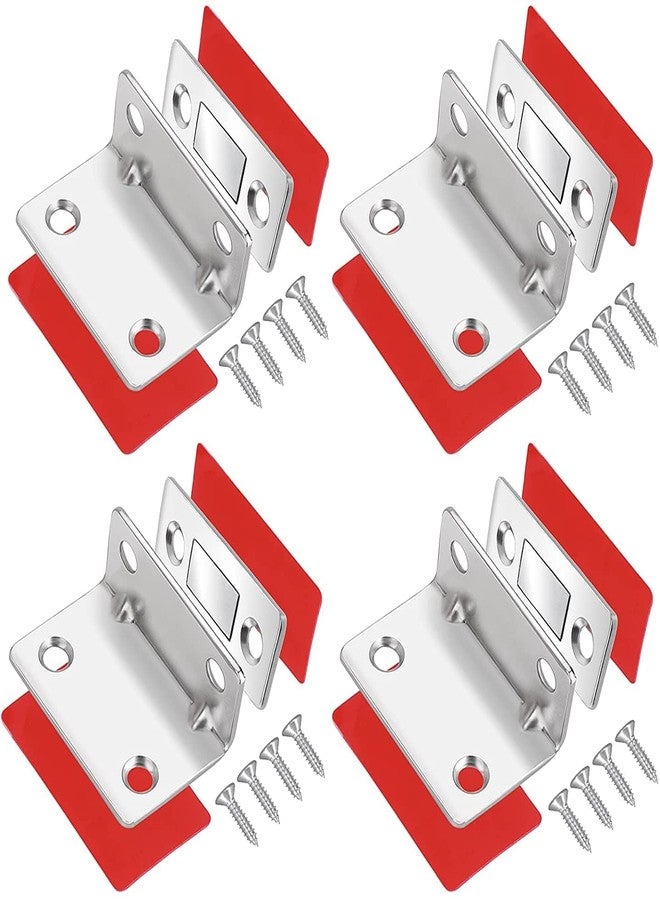 GLITZEN Magnetic Door Catch L-Shaped Ultra Thin Cabinet Magnetic Catch Adhesive Cabinet Door Magnets Drawer Magnets Cabinet Latch Magnetic Closures for Kitchen Closet (L-Shape Door Magnet Closer, 2) - Image 1